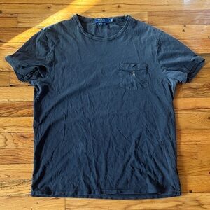 Polo by Ralph Lauren Men's Dark Gray custom slim fit Short Sleeve Tee - men’s L